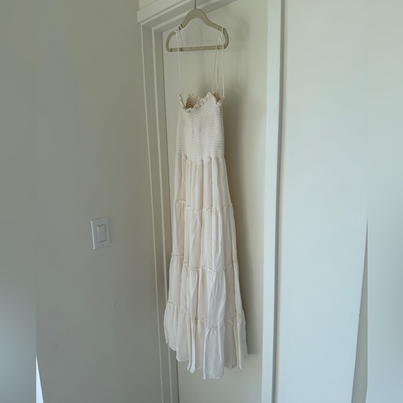 Reformation Cream Ruffled Dress - Picture 3 of 6